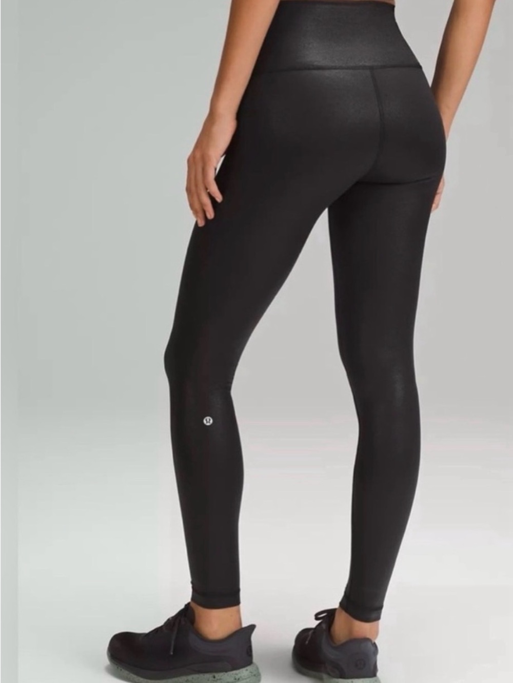Lululemon Wunder Train HR Tight 28” Foil Leggings Size 6 NWT Black Shiny